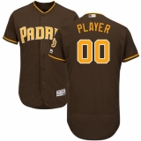 Men's San Diego Padres Majestic Brown Alternate Flex Base Authentic Collection Custom Jersey