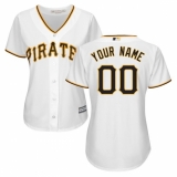 Women's Pittsburgh Pirates Majestic White Home Cool Base Custom Jersey