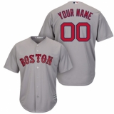 Men's Boston Red Sox Majestic Gray Cool Base Custom Jersey