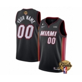 Men's Miami Heat Active Player Custom Black 2023 Finals Icon Edition With NO.6 Stitched Basketball Jersey