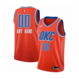 Women's Oklahoma City Thunder Customized Swingman Orange Finished Basketball Jersey - Statement Edition