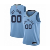 Men's Memphis Grizzlies Customized Authentic Blue Finished Basketball Jersey Statement Edition