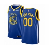 Men's Golden State Warriors Customized Authentic Royal Finished Basketball Jersey - Icon Edition