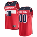 Men's Washington Wizards Fanatics Branded Red Fast Break Custom Replica Jersey - Icon Edition