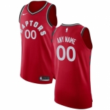 Men's Toronto Raptors Nike Red Authentic Custom Jersey - Icon Edition