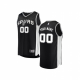 Youth San Antonio Spurs Fanatics Branded Black Fast Break Custom Replica Jersey - Icon Edition