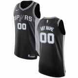 Men's San Antonio Spurs Nike Black Authentic Custom Jersey - Icon Edition