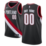 Men's Portland Trail Blazers Nike Black Swingman Custom Jersey - Icon Edition