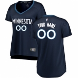 Women's Minnesota Timberwolves Fanatics Branded Navy Fast Break Custom Jersey - Icon Edition