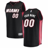 Men's Miami Heat Fanatics Branded Black Fast Break Custom Replica Jersey - Icon Edition