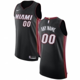 Men's Miami Heat Nike Black Authentic Custom Jersey - Icon Edition