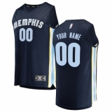 Men's Memphis Grizzlies Fanatics Branded Navy Fast Break Custom Replica Jersey - Icon Edition
