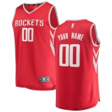 Men's Houston Rockets Fanatics Branded Red Fast Break Custom Replica Jersey - Icon Edition