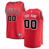 Men's Chicago Bulls Fanatics Branded Red Fast Break Custom Replica Jersey - Icon Edition