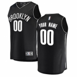 Men's Brooklyn Nets Fanatics Branded Black Fast Break Custom Replica Jersey - Icon Edition