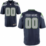 Youth Seattle Seahawks Nike College Navy Custom Game Jersey