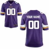 Men's Minnesota Vikings Nike Purple Custom Game Jersey