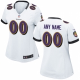 Women's Baltimore Ravens Nike White Custom Jersey
