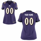 Women's Baltimore Ravens Nike Purple Custom Game Jerse