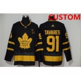 Men's Toronto Maple Leafs Custom Black Golden City Edition Stitched NHL Jersey