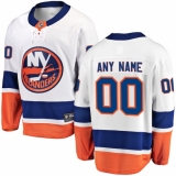 Men's New York Islanders Fanatics Branded White Away Breakaway Custom Jersey
