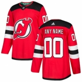 Men's New Jersey Devils adidas Red Authentic Custom Jersey