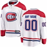 Men's Montreal Canadiens Fanatics Branded White Away Breakaway Custom Jerseysey