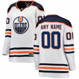 Women's Edmonton Oilers Fanatics Branded White Away Breakaway Custom Jersey