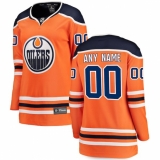 Women's Edmonton Oilers Fanatics Branded Orange Home Breakaway Custom Jersey