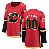 Women's Calgary Flames Fanatics Branded Red Home Breakaway Custom Jersey