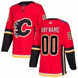 Men's Calgary Flames adidas Red Authentic Custom Jersey
