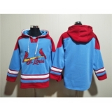 Men's St.Louis Cardinals Blank Blue Ageless Must-Have Lace-Up Pullover Hoodie