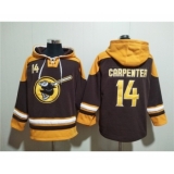 Men's San Diego Padres #14 Matt Carpenter Brown Gold Ageless Must-Have Lace-Up Pullover Hoodie