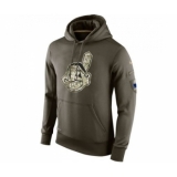 Men's Cleveland Indians Nike Olive Salute To Service KO Performance Hoodie