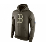 Men's Boston Red Sox Nike Olive Salute To Service KO Performance Hoodie