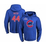 Cubs #44 Anthony Rizzo Blue 2016 World Series Champions Primary Logo Pullover MLB Hoodie