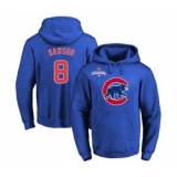 Cubs #8 Andre Dawson Blue 2016 World Series Champions Primary Logo Pullover MLB Hoodie