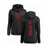 Basketball Women's Houston Rockets #0 Russell Westbrook Black One Color Backer Pullover Hoodie