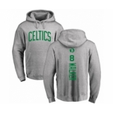Basketball Boston Celtics #8 Kemba Walker Ash Backer Pullover Hoodie