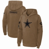Youth Dallas Cowboys Nike Brown 2023 Salute to Service Club Fleece Pullover Hoodie