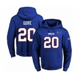 Football Men's Buffalo Bills #20 Frank Gore Royal Blue Name & Number Pullover Hoodie