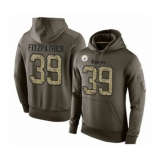 Football Men's Pittsburgh Steelers #39 Minkah Fitzpatrick Green Salute To Service Pullover Hoodie