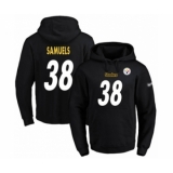 Football Men's Pittsburgh Steelers #38 Jaylen Samuels Black Name & Number Pullover Hoodie