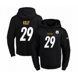 Football Men's Pittsburgh Steelers #29 Kam Kelly Black Name & Number Pullover Hoodie