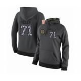 Football Women's Pittsburgh Steelers #71 Matt Feiler Stitched Black Anthracite Salute to Service Player Performance Hoodie