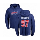 Football Buffalo Bills #97 Jordan Phillips Royal Blue Name & Number Logo Pullover Hoodie