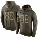 NFL Nike Carolina Panthers #88 Greg Olsen Green Salute To Service Men's Pullover Hoodie