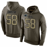 NFL Nike Carolina Panthers #58 Thomas Davis Green Salute To Service Men's Pullover Hoodie