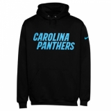 NFL Men's Carolina Panthers Nike Black KO Wordmark Performance Hoodie