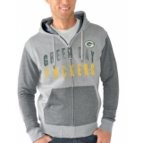 NFL Green Bay Packers G-III Sports by Carl Banks Safety Tri-Blend Full-Zip Hoodie - Heathered Gray